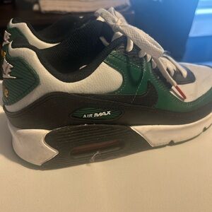 Nike Kids Air Max Green and Black Sneakers